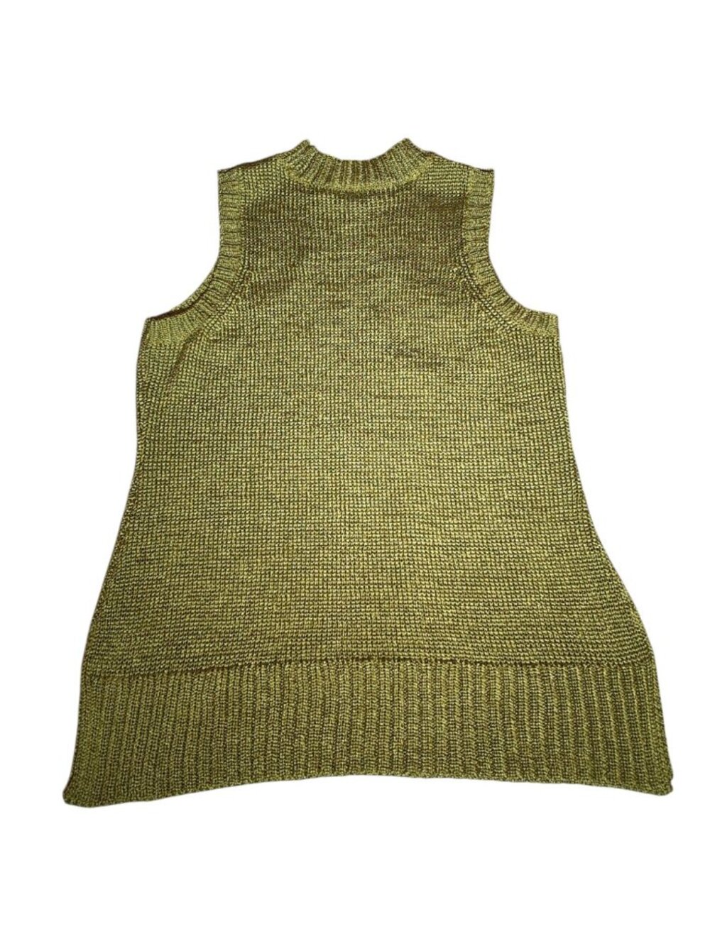 Chicos Travelers Collection Sleeveless Sweater Tank Wasabi Green Size 2 / US12 L - Picture 2 of 9